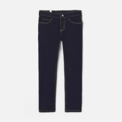 Jean droit enfant garçon - denim fonce