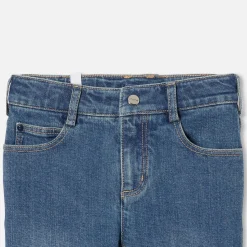Jean droit enfant garçon - denim/bleu rivage