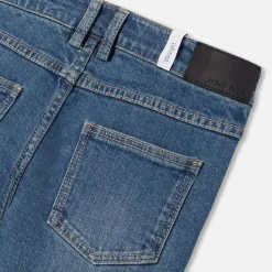 Jean droit enfant garçon - denim/bleu rivage