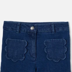 Jean large enfant fille - bleu denim