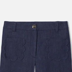 Jean large enfant fille - denim fonce