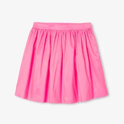 Jupe enfant fille en taffetas - rose fluo
