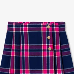 Jupe kilt enfant fille - bleu/multicolore