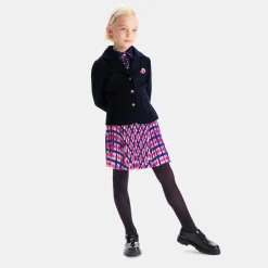 Jupe plissée enfant fille - blanc/multicolore