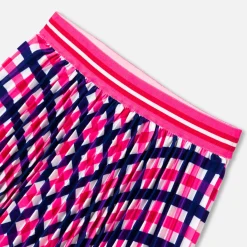 Jupe plissée enfant fille - blanc/multicolore