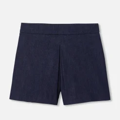Jupe-short enfant fille - denim fonce
