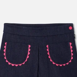 Jupe-short enfant fille - denim fonce