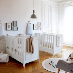 Lit bébé Brume 60X120 - blanc jacadi