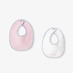 Lot de 2 bavoirs en éponge - multicolore