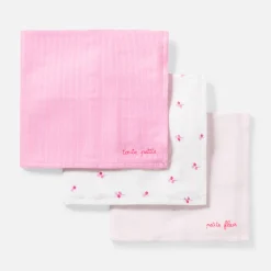 Lot de 3 langes - rose/multicolore