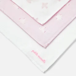 Lot de 3 langes - rose/multicolore