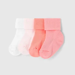 Lot de 4 paires de chaussettes bébé fille - multicolore