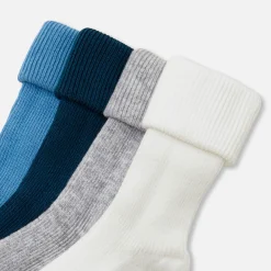 Lot de 4 paires de chaussettes bébé garçon - bleu/multicolore