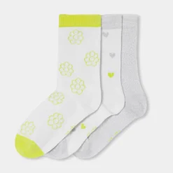Lot de chaussettes enfant fille - jaune fluo