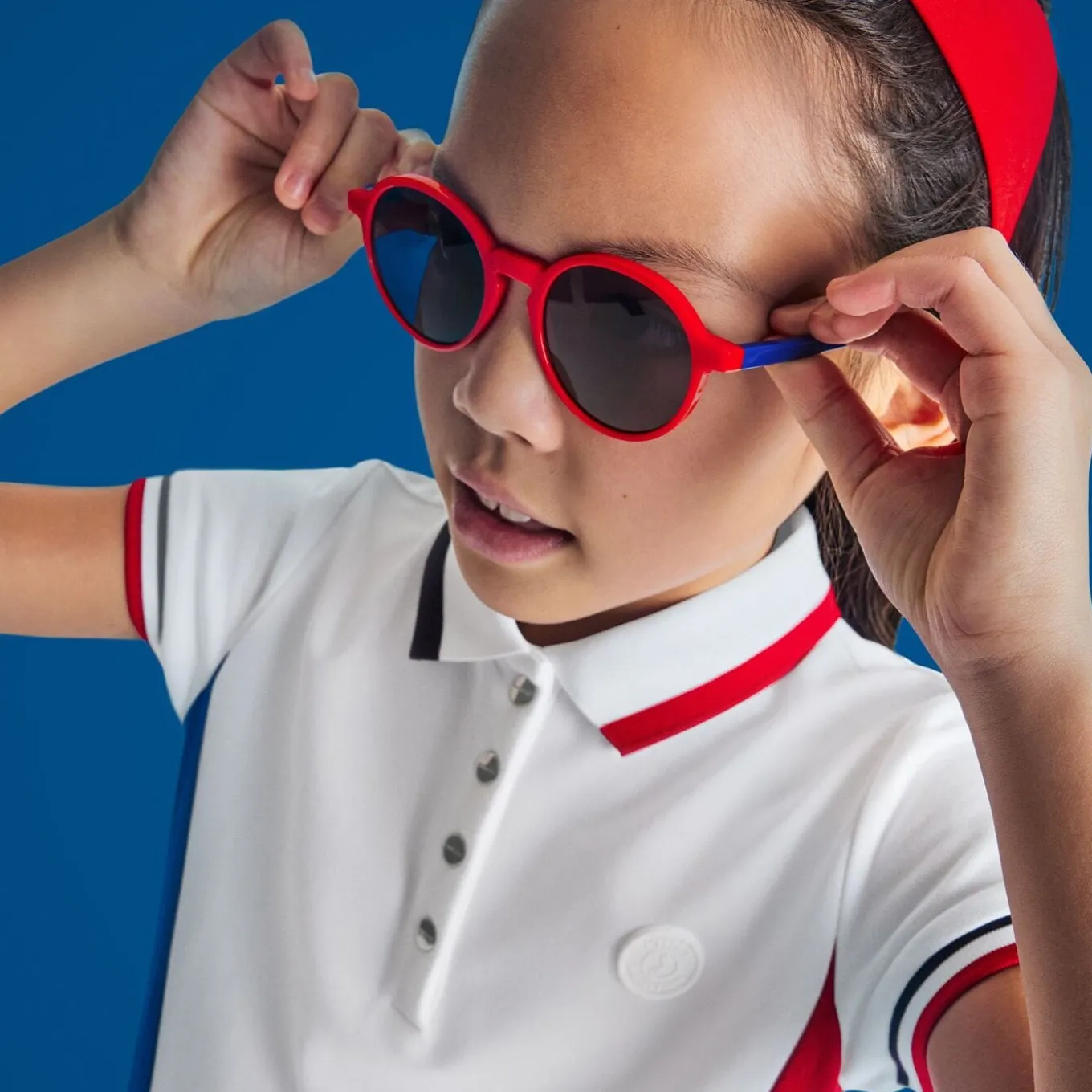 Lunettes de soleil enfant - marine/rouge