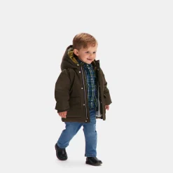 Manteau bébé garçon en nylon - kaki