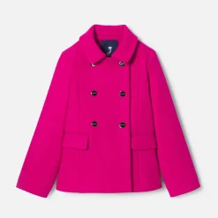 Manteau court enfant fille - rose grenadine