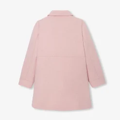 Manteau enfant fille en laine - rose chine