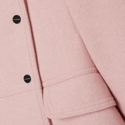 Manteau enfant fille en laine - rose chine