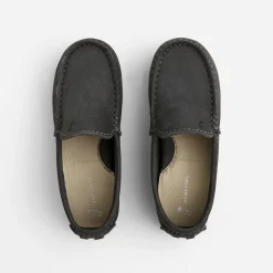 Mocassins enfant garçon en nubuck - gris anthracite jacadi