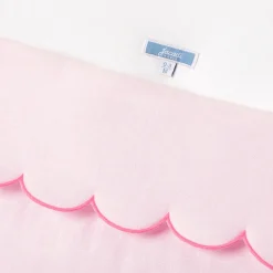 Nid d'ange en lin à festons - rose pale jacadi