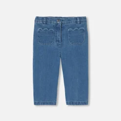Pantalon bébé fille en jean léger - denim clair