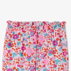 Pantalon bébé fille en tissu Liberty - orange/multicolore