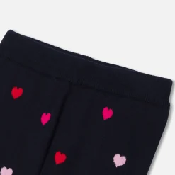 Pantalon bébé fille en tricot - marine/multicolore