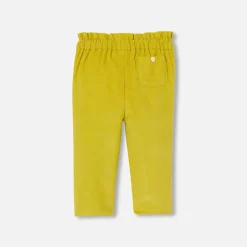Pantalon bébé fille en velours - cumin
