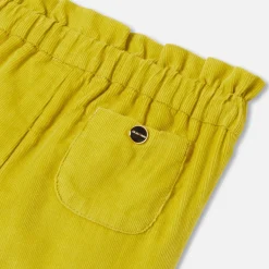 Pantalon bébé fille en velours - cumin