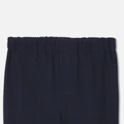 Pantalon bébé garçon à carreaux - marine/bleu