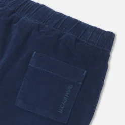 Pantalon bébé garçon en velours - bleu marne