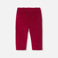 Pantalon bébé garçon en velours - pourpre