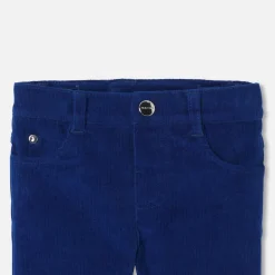 Pantalon bébé garçon en velours côtelé - bleu fonce
