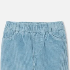Pantalon bébé garçon en velours côtelé - bleu deau