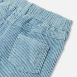 Pantalon bébé garçon en velours côtelé - bleu deau