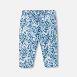 Pantalon confort bébé fille en Tissu Liberty - bleu/multicolore