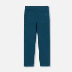 Pantalon en twill enfant garçon - petrole