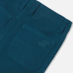 Pantalon en twill enfant garçon - petrole