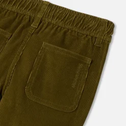 Pantalon enfant garçon coupe carotte - bronze