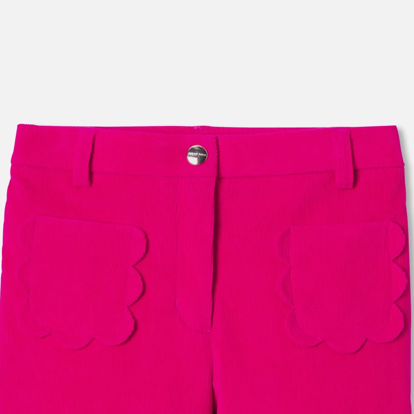 Pantalon large en velours enfant fille - rose grenadine