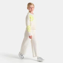 Pantalon large enfant fille en velours côtelé - blanc doux jacadi