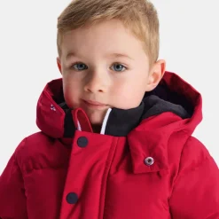 Parka bébé garçon en nylon - rouge brique