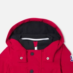 Parka bébé garçon en nylon - rouge brique