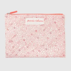 Pochette en tissu Liberty - Jacadi x Tohana - rose/blanc