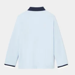 Polo esprit rugby enfant garçon - bleu clair jacadi