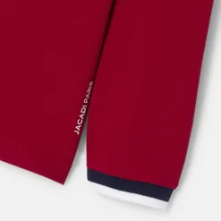 Polo manches longues enfant garçon - pourpre