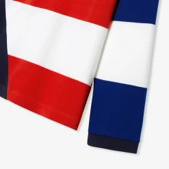 Polo manches longues enfant garçon - blanc/multicolore