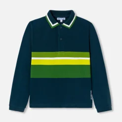 Polo manches longues enfant garçon - encre