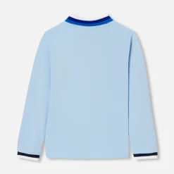 Polo manches longues enfant garçon - bleu clair jacadi